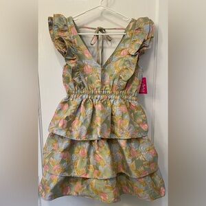 Buddy Love Hudson Elastic Waist Mini Dress Chasing Rainbows Small NEW WITH TAGS